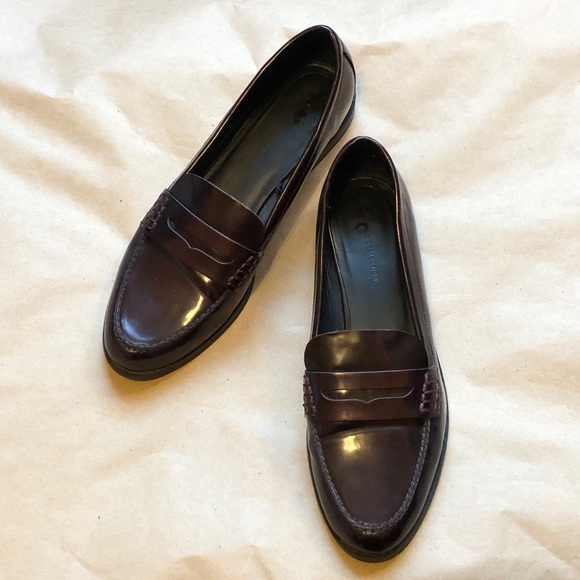 Zara Shoes - Zara Basic Penny Loafers in Cherry Wood Color